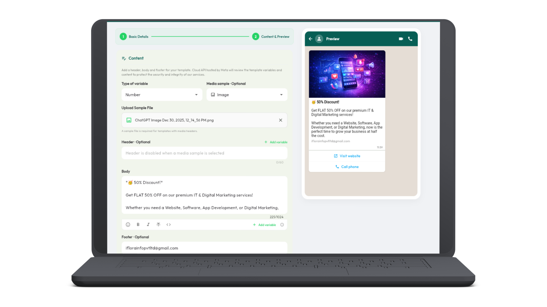 Bulk Messaging Dashboard
